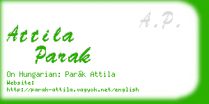 attila parak business card